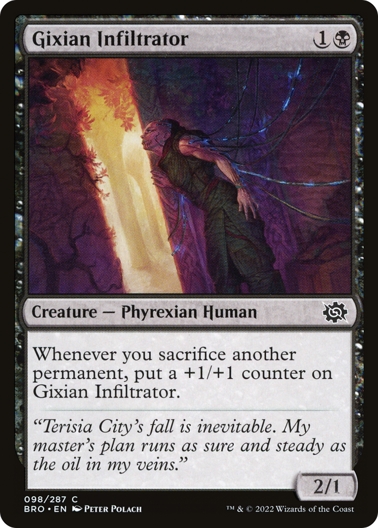 Image of Gixian Infiltrator (BRO-098) - The Brothers' War Foil