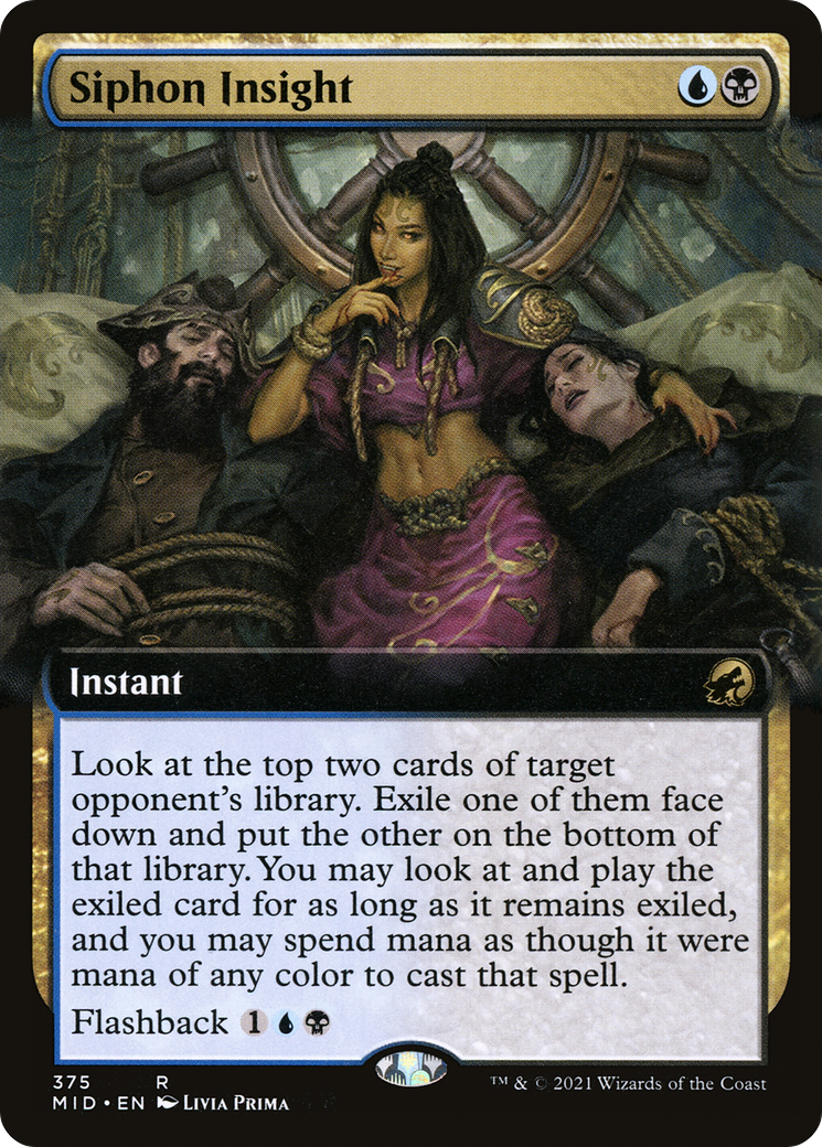 Image of Siphon Insight (Extended Art) (MID-375) - Innistrad: Midnight Hunt: (Extended Art) Foil