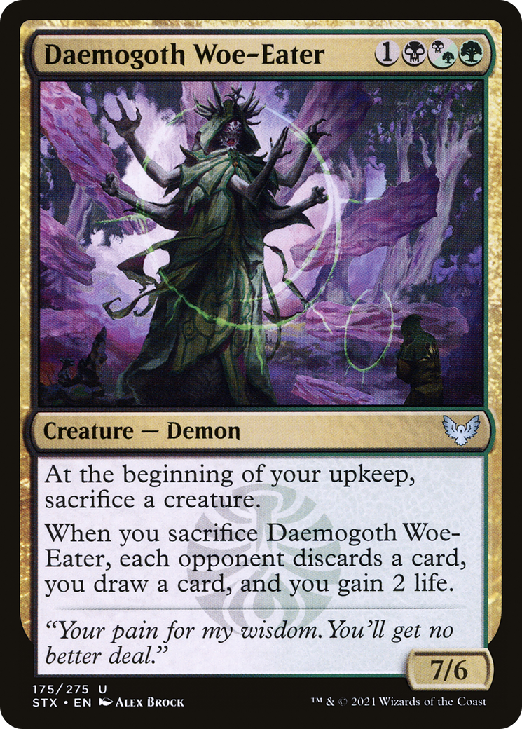 Image of Daemogoth Woe-Eater (STX-175) - Strixhaven: School of Mages Foil