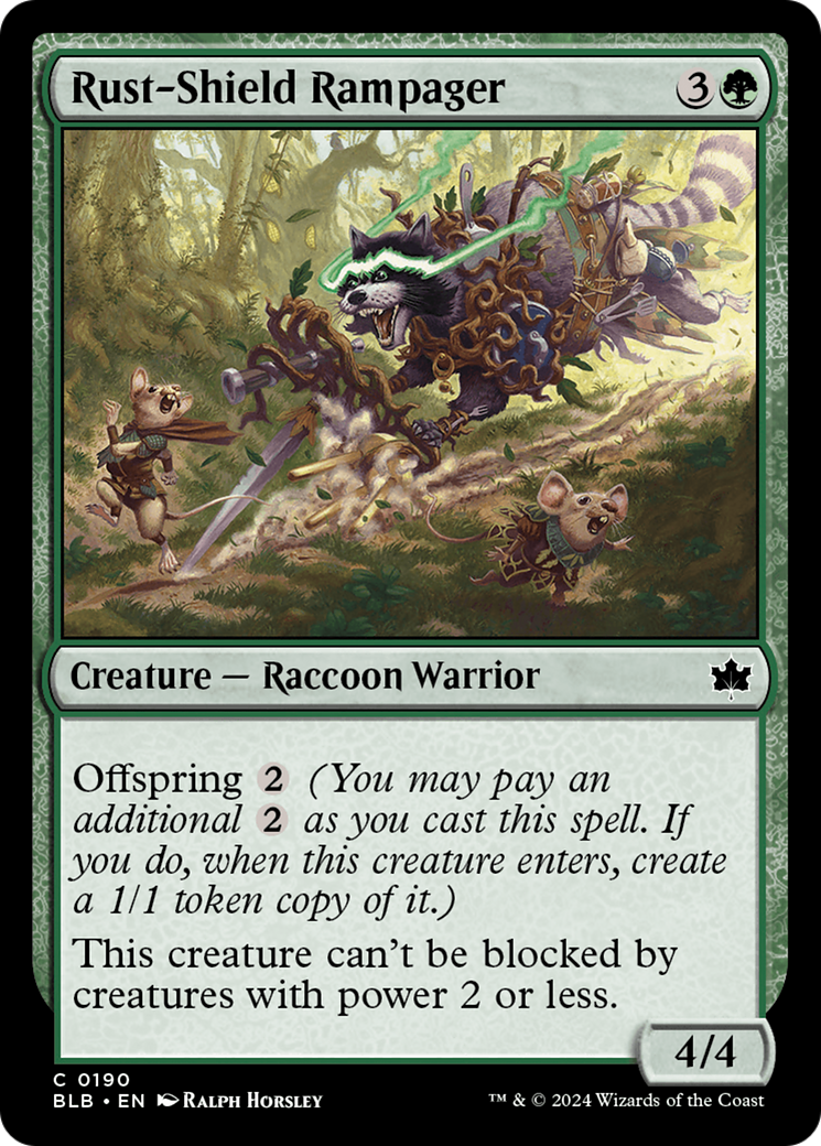 Image of Rust-Shield Rampager (BLB-190) - Bloomburrow