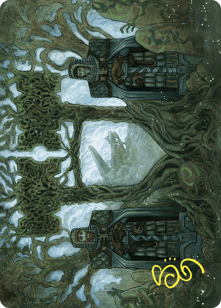 Image of Court of Garenbrig // Court of Garenbrig (AWOE-054) - Wilds of Eldraine Art Series (Borderless) Foil