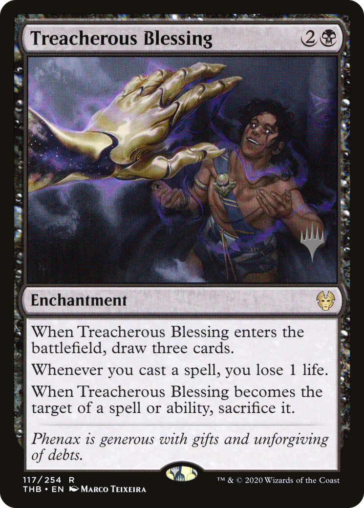 Image of Treacherous Blessing (PPTHB-117P) - Theros Beyond Death Promos Foil
