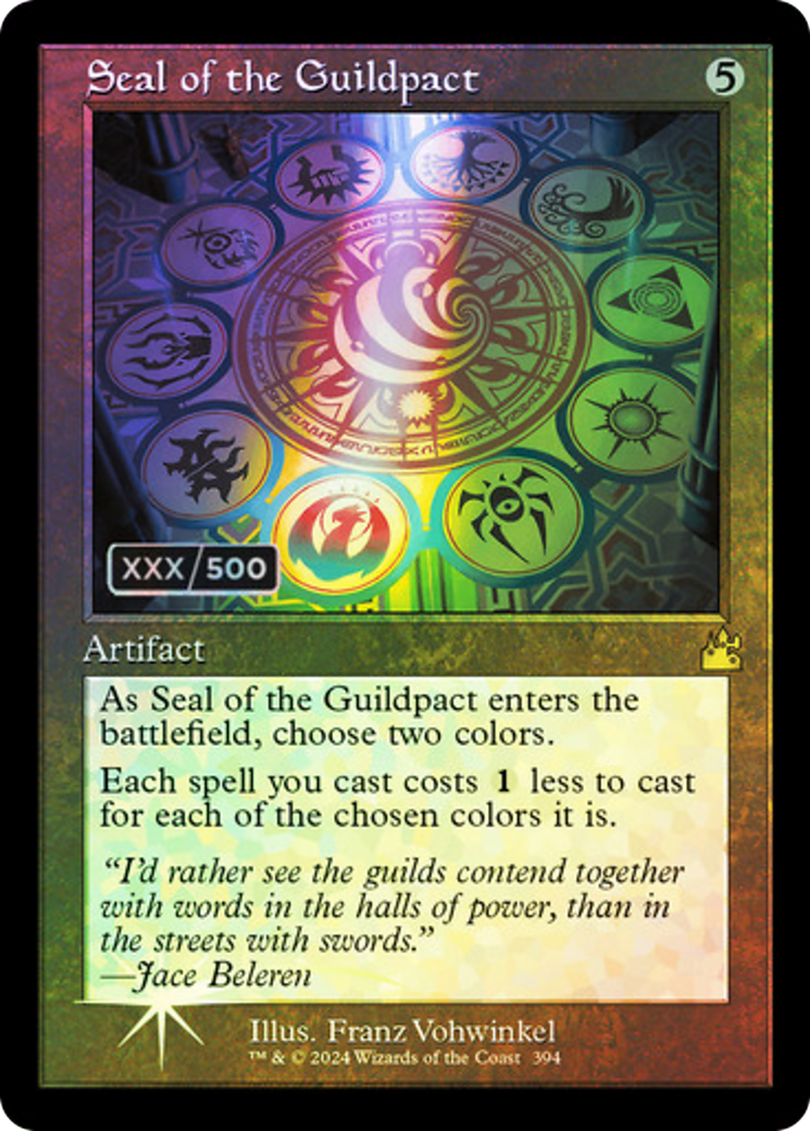 Image of Seal of the Guildpact (Retro Frame) (Serial Numbered) (RVR-394) - Ravnica Remastered Foil