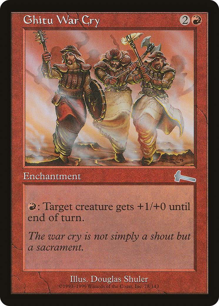 Image of Ghitu War Cry (ULG-078) - Urza's Legacy Foil