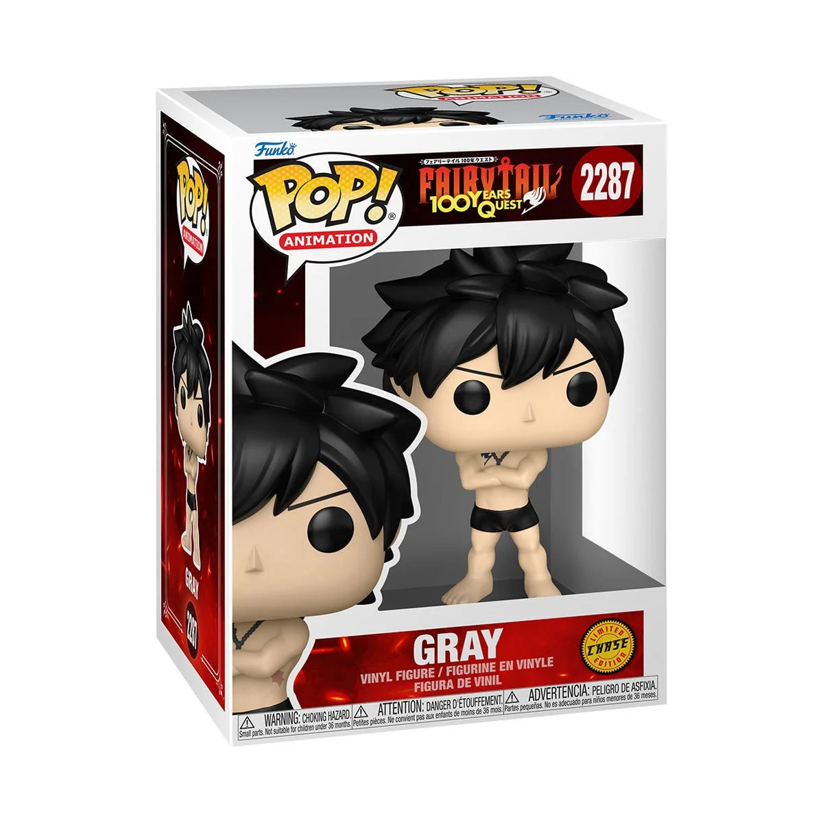 Image of CHASE Fairy Tail 100 Years Quest Gray Funko Pop! Vinyl Figure #2287 CHASE