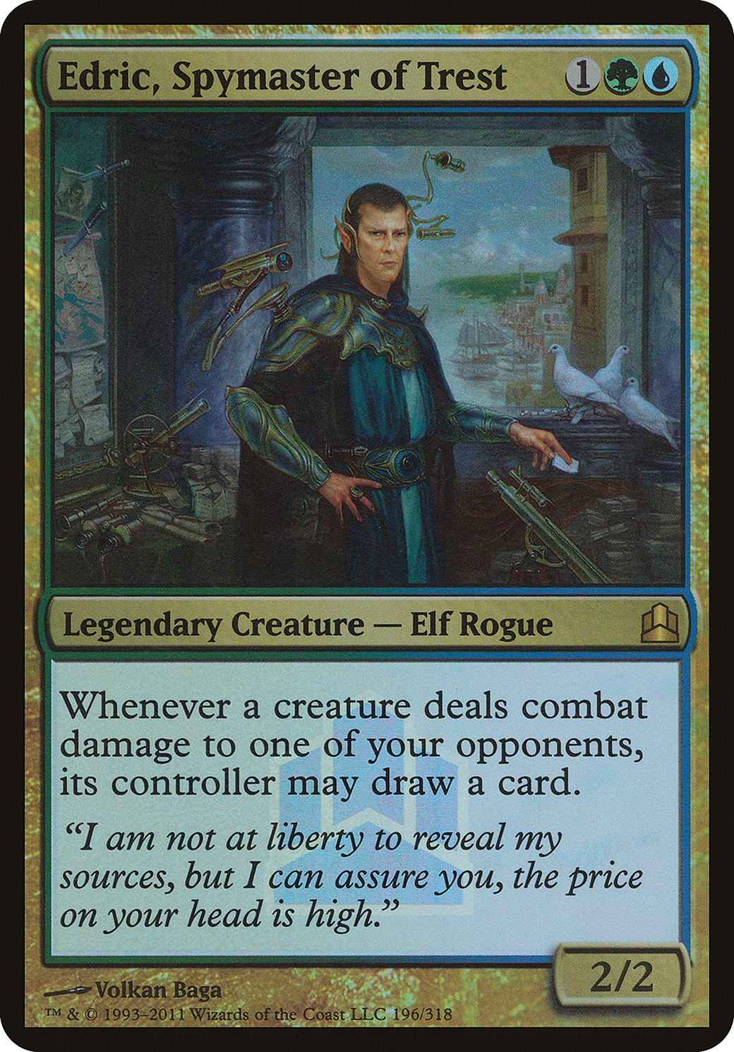 Image of Edric, Spymaster of Trest (Commander Launch Promo) (OVER-196) - Commander 2011 Launch Party Foil