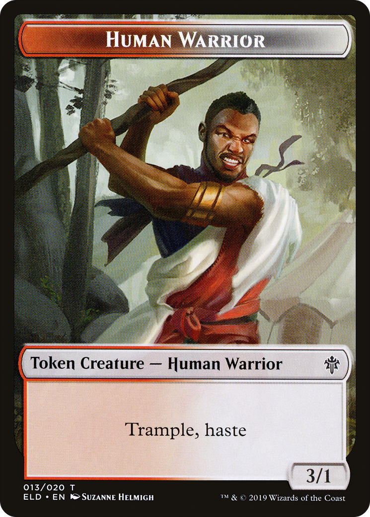 Image of Human Warrior (TELD-013) - Throne of Eldraine Tokens