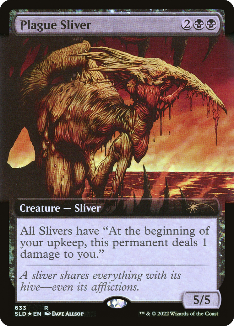 Image of Plague Sliver (Extended Art) (SLD-633) - Secret Lair Drop: (Extended Art) Foil