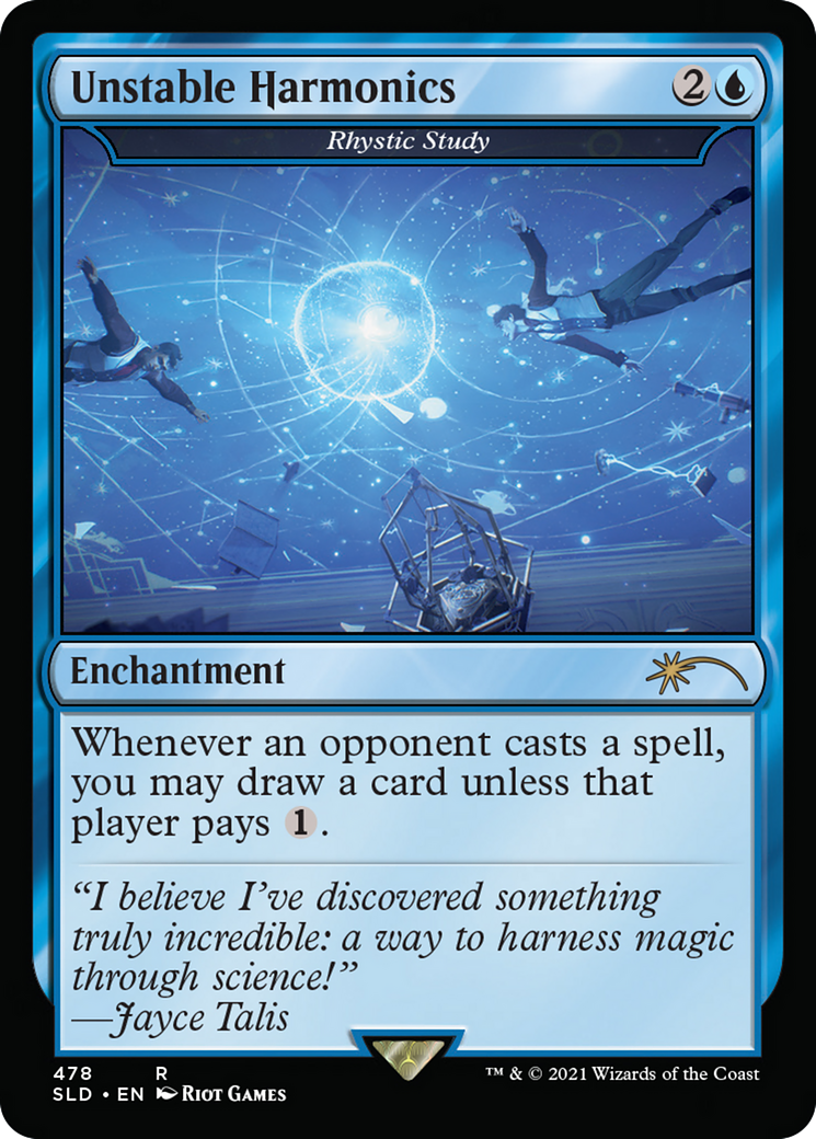Image of Unstable Harmonics - Rhystic Study (SLD-478) - Secret Lair Drop / Unstable Harmonics Foil