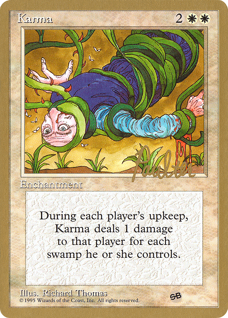 Image of Karma - 1996 Preston Poulter (4ED) (SB) (WCD-) - Pro Tour Collector Set