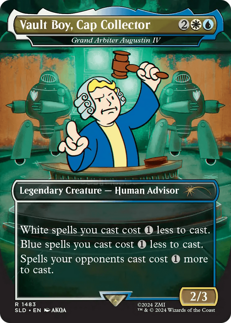 Image of Vault Boy, Cap Collector - Grand Arbiter Augustin IV (SLD-1483) - Secret Lair Drop / Vault Boy, Cap Collector (Borderless)