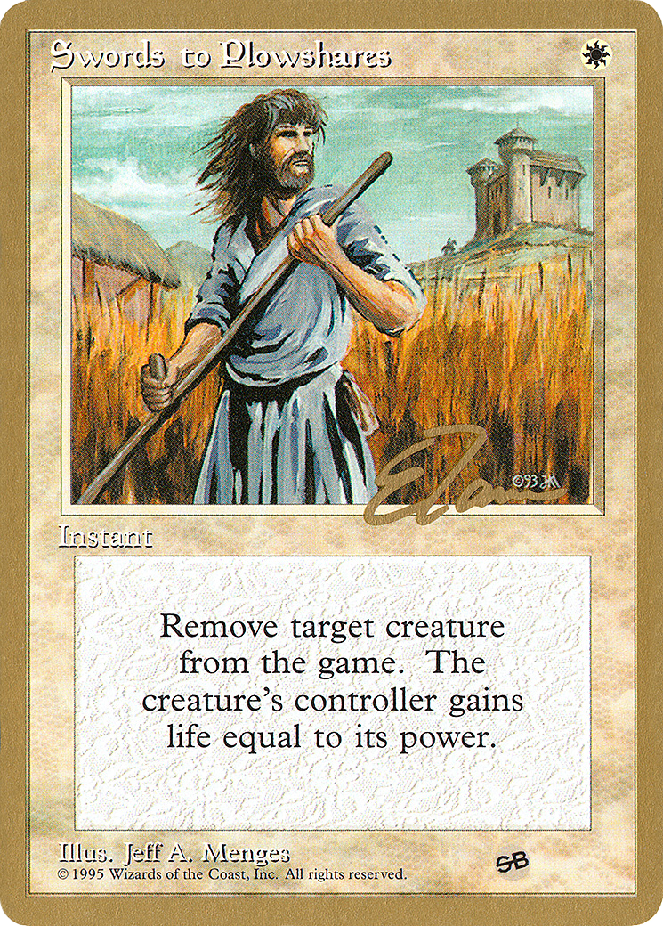 Image of Swords to Plowshares - 1996 Eric Tam (4ED) (SB) (WCD-) - Pro Tour Collector Set