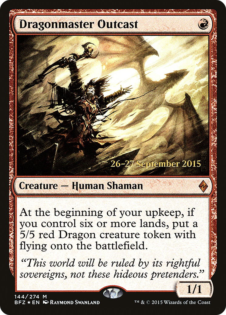 Image of Dragonmaster Outcast (PRE-144) - Battle for Zendikar Promos Foil