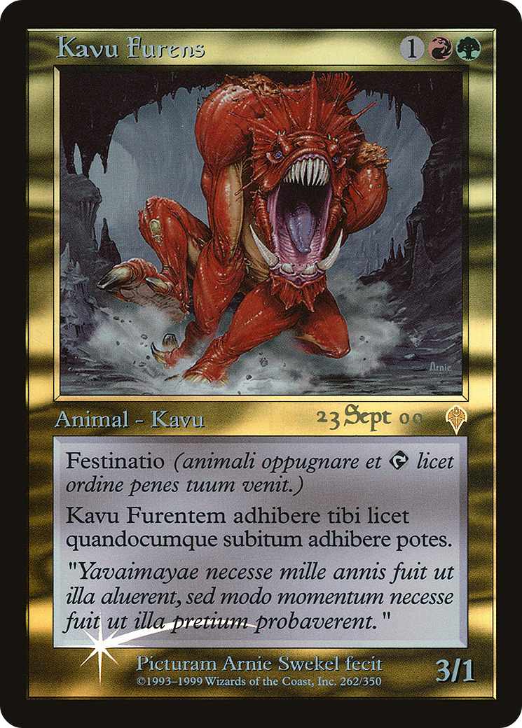 Image of Raging Kavu (Latin) (PRE-262) - Invasion Promos Foil