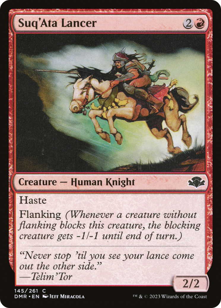 Image of Suq'Ata Lancer (DMR-145) - Dominaria Remastered Foil