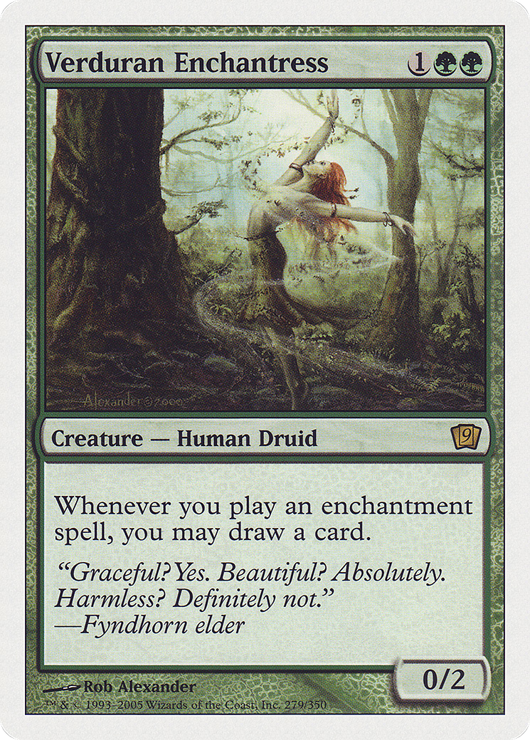 Image of Verduran Enchantress (9ED-279) - 9th Edition Foil