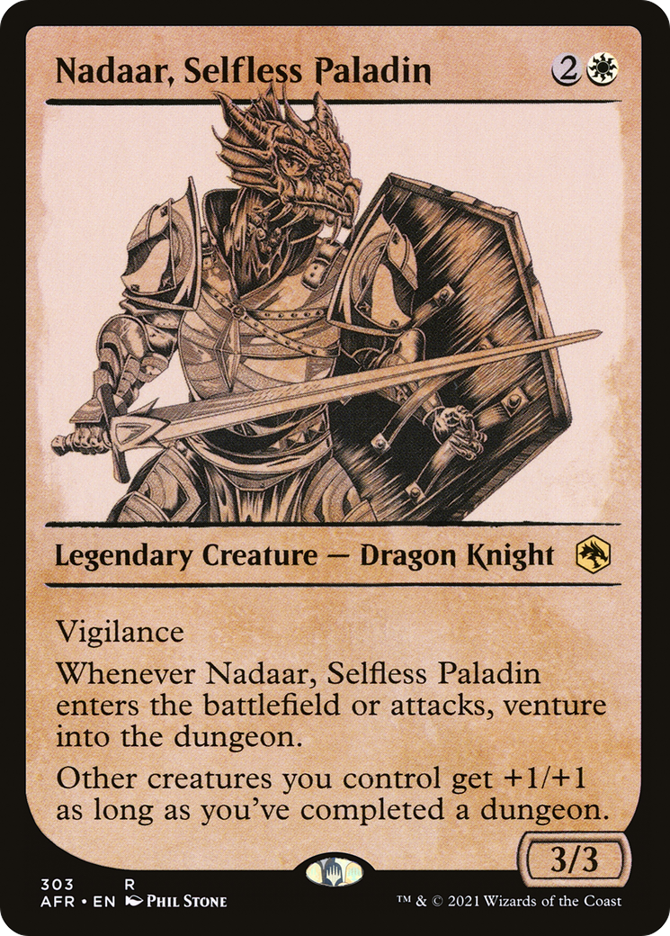 Image of Nadaar, Selfless Paladin (Showcase) (AFR-303) - Adventures in the Forgotten Realms: (Showcase) Foil