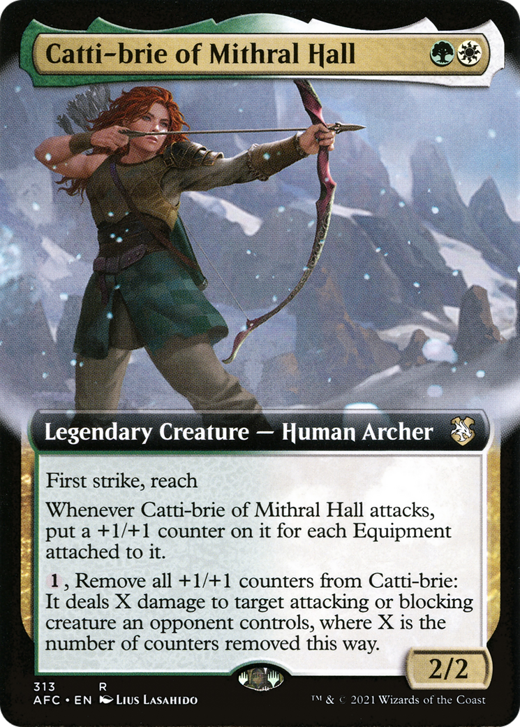Image of Catti-brie of Mithral Hall (Extended Art) (AFC-313) - Forgotten Realms Commander: (Extended Art)