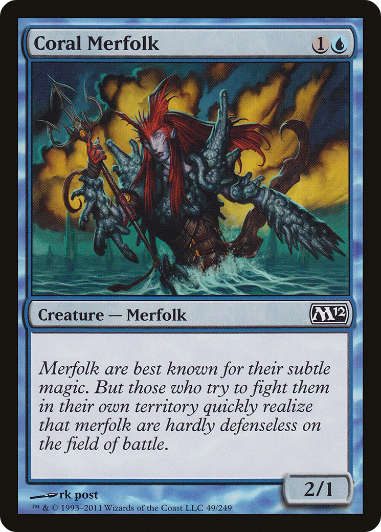 Image of Coral Merfolk (M12-049) - Magic 2012