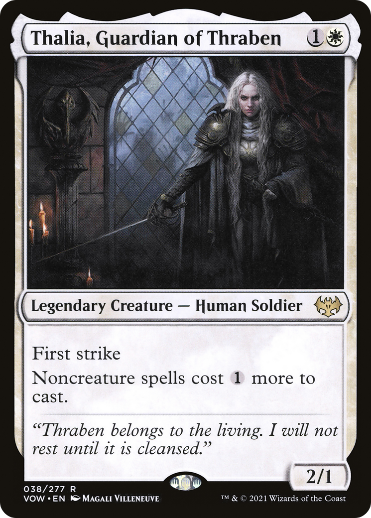 Image of Thalia, Guardian of Thraben (VOW-038) - Innistrad: Crimson Vow Foil