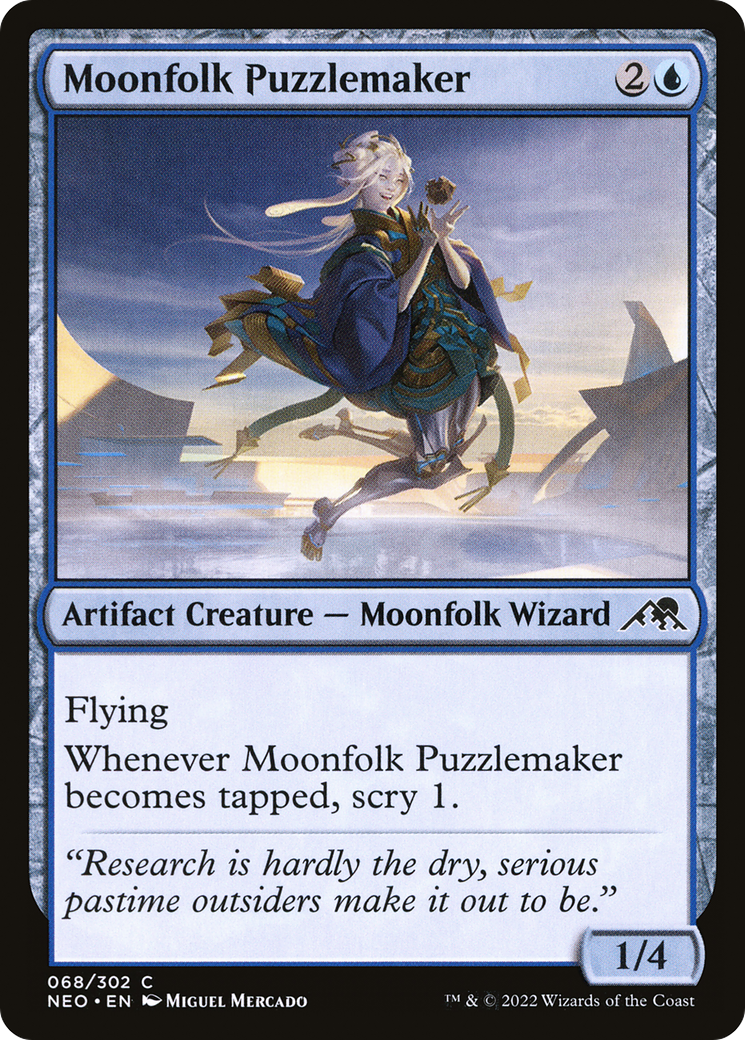 Image of Moonfolk Puzzlemaker (NEO-068) - Kamigawa: Neon Dynasty