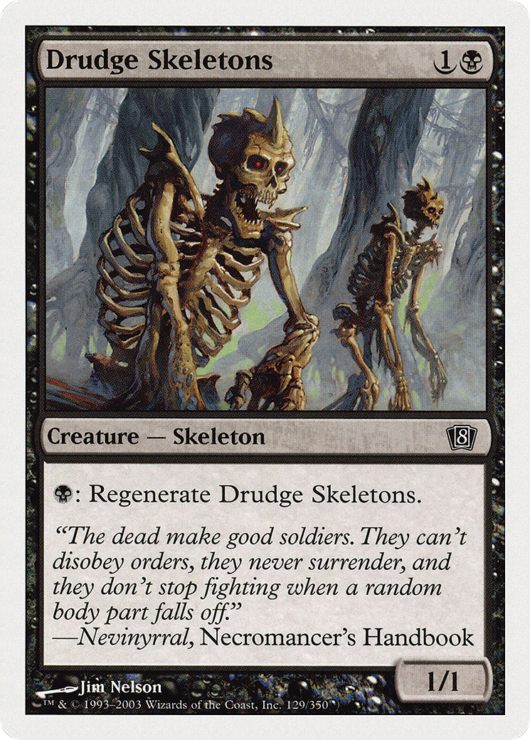 Image of Drudge Skeletons (8ED-129) - 8th Edition Foil