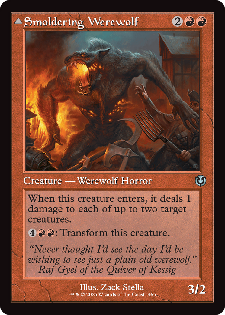 Image of Smoldering Werewolf (Retro Frame) (INR-465) - Innistrad Remastered Foil