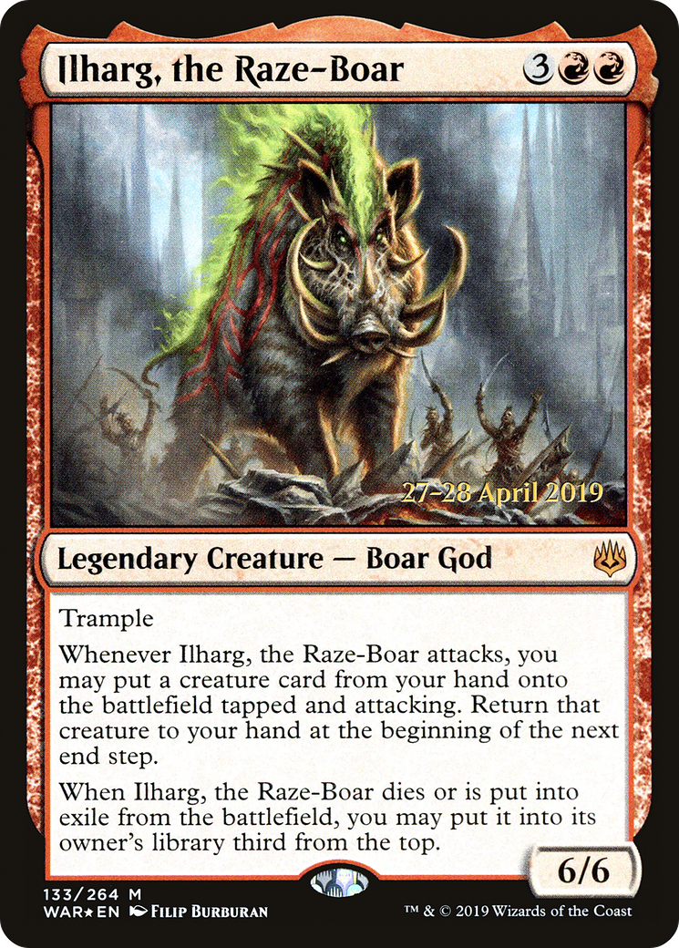 Image of Ilharg, the Raze-Boar (PRE-133) - War of the Spark Promos Foil