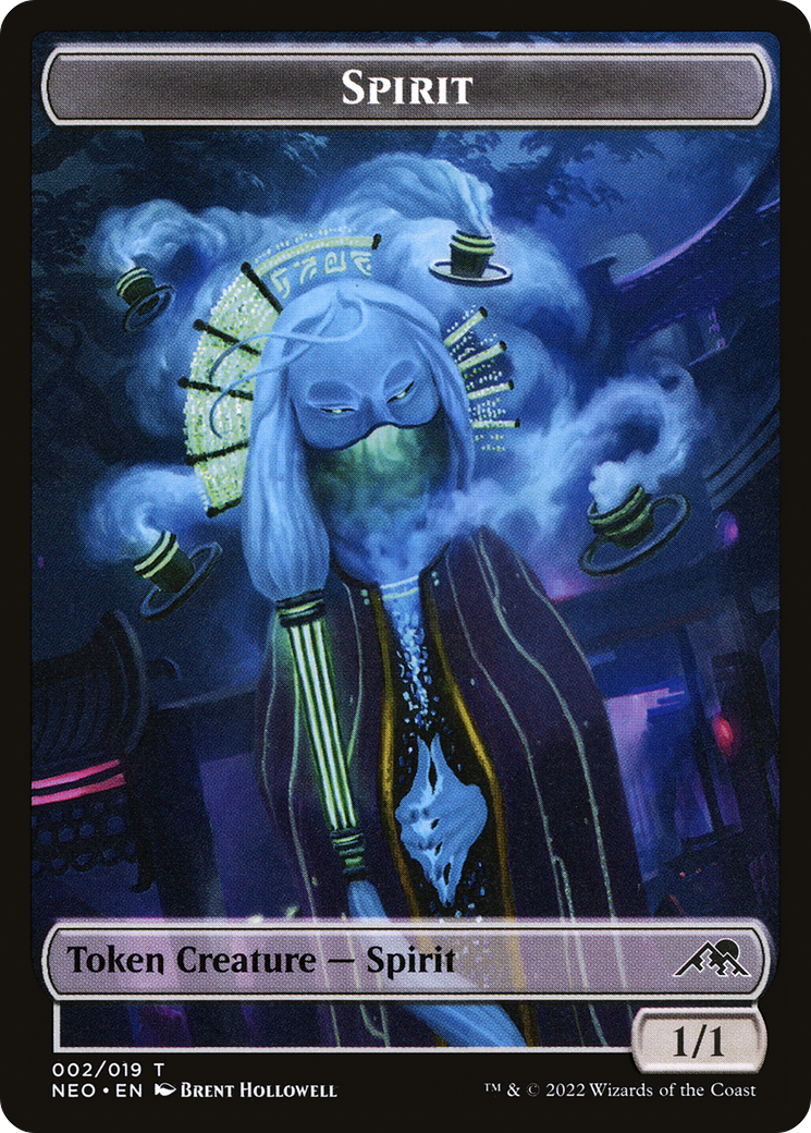 Image of Spirit Token (002) (NEO-002) - Kamigawa: Neon Dynasty Tokens