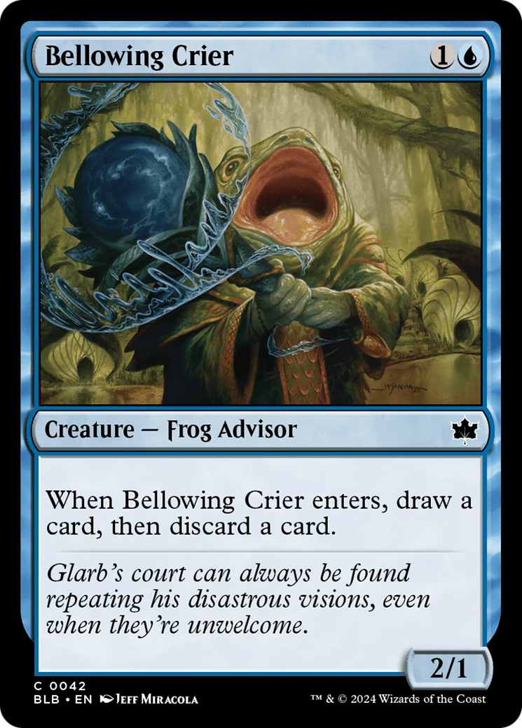 Image of Bellowing Crier (BLB-042) - Bloomburrow Foil