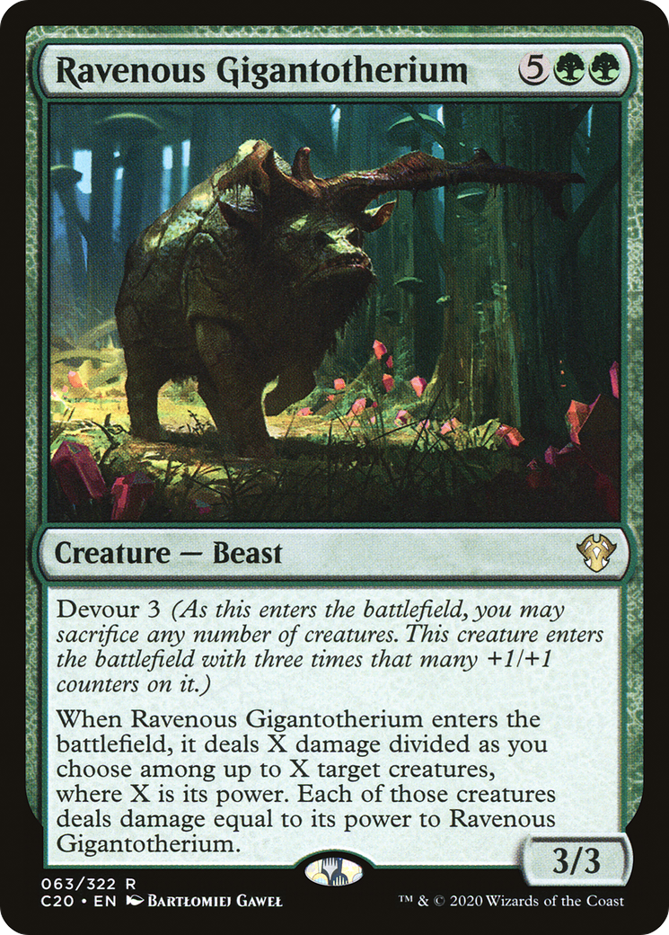 Image of Ravenous Gigantotherium (C20-063) - Commander 2020