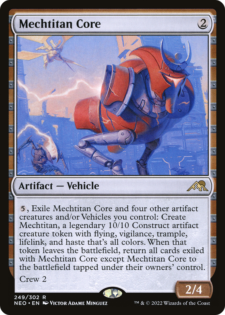 Image of Mechtitan Core (NEO-249) - Kamigawa: Neon Dynasty Foil