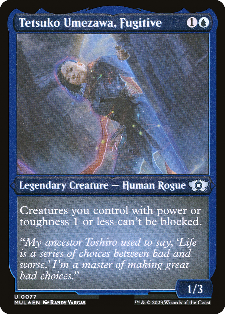 Image of Tetsuko Umezawa, Fugitive (Foil Etched) (MUL-077) - Multiverse Legends Foil