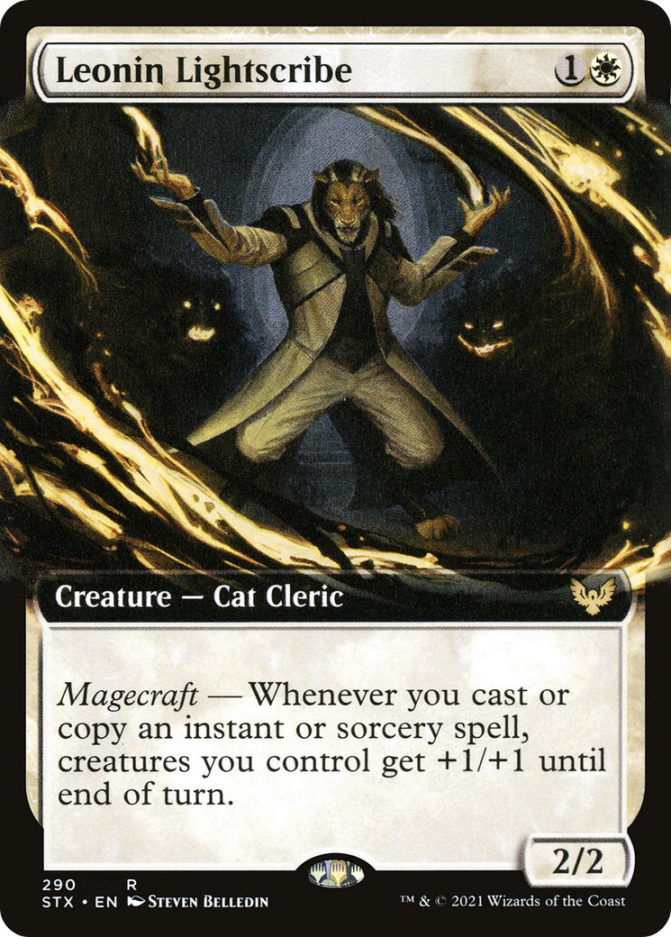 Image of Leonin Lightscribe (Extended Art) (STX-290) - Strixhaven: School of Mages: (Extended Art)