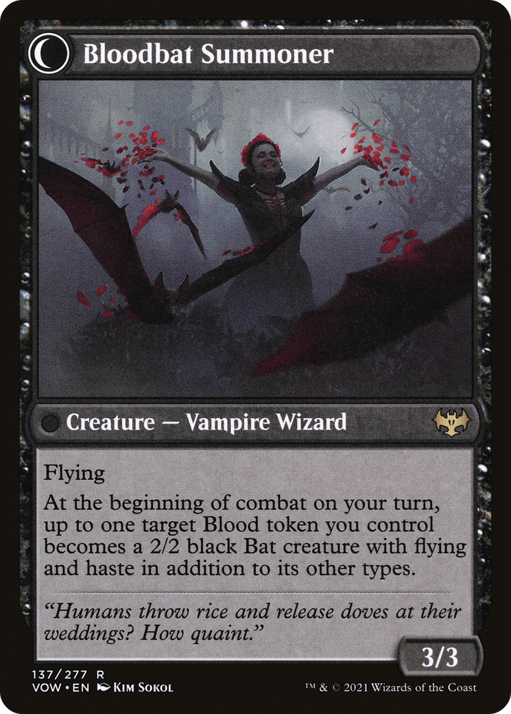 Image of Voldaren Bloodcaster (VOW-137) - Innistrad: Crimson Vow: (Double Faced Transform)