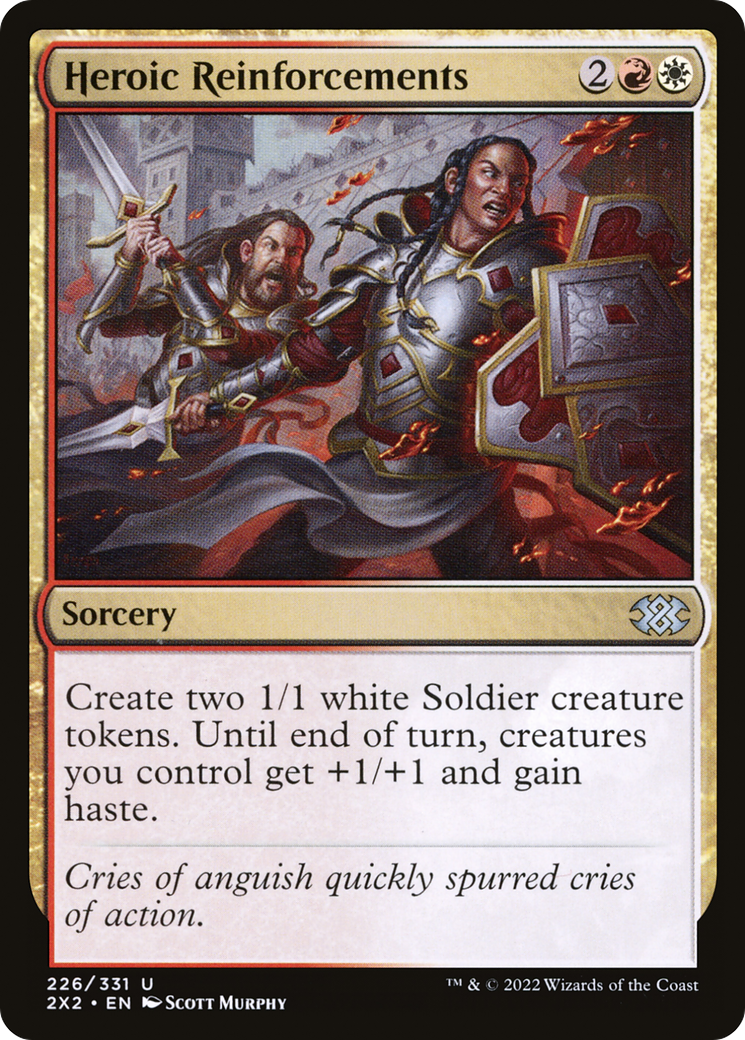 Image of Heroic Reinforcements (2X2-226) - Double Masters 2022 Foil