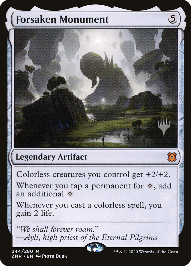 Image of Forsaken Monument (PPZNR-244) - Zendikar Rising Promos Foil