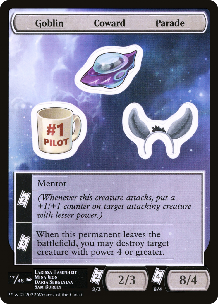 Image of Goblin Coward Parade (UNF-017) - Unfinity Sticker Sheets