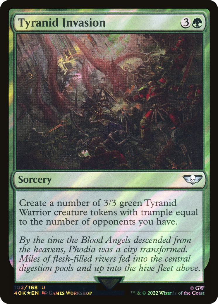 Image of Tyranid Invasion (Surge Foil) (40K-102) - Warhammer 40,000 Commander Foil