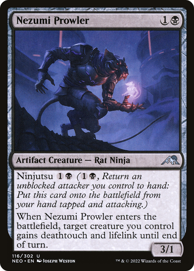 Image of Nezumi Prowler (NEO-116) - Kamigawa: Neon Dynasty Foil