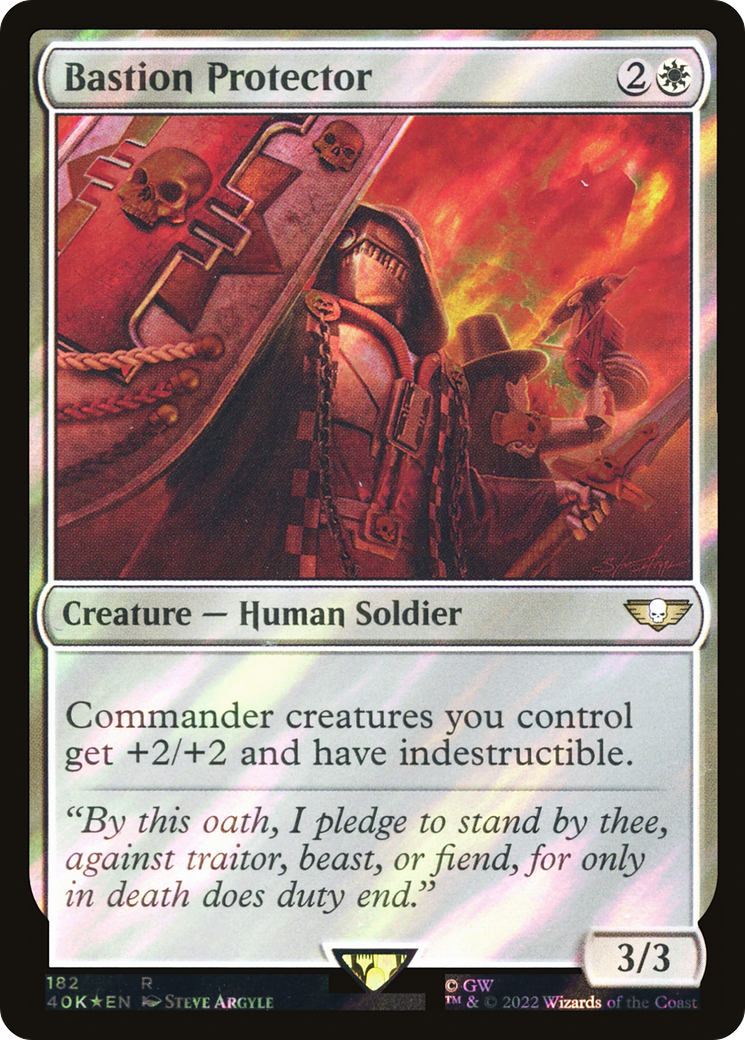 Image of Bastion Protector (Surge Foil) (40K-182) - Warhammer 40,000 Commander Foil