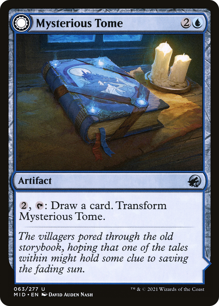 Image of Mysterious Tome (MID-063) - Innistrad: Midnight Hunt: (Double Faced Transform) Foil