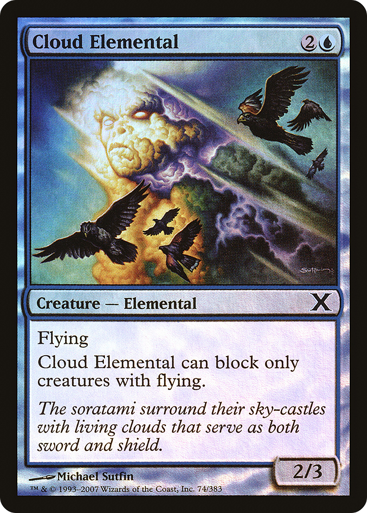 Image of Cloud Elemental (10E-74★) - Tenth Edition Foil