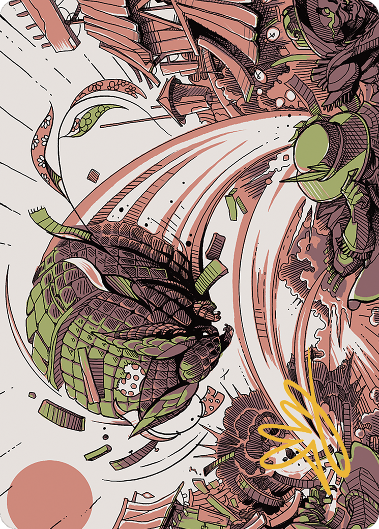 Image of Savage Smash // Savage Smash (AOTJ-047) - Outlaws of Thunder Junction Art Series (Borderless)