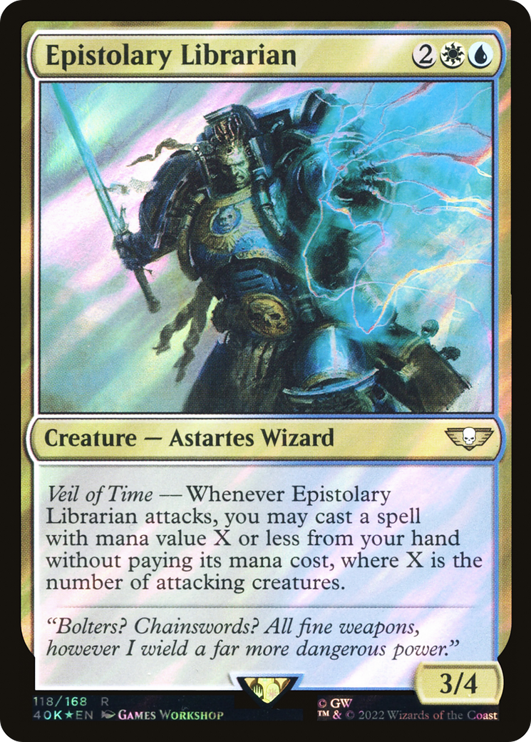 Image of Epistolary Librarian (Surge Foil) (40K-118) - Warhammer 40,000 Commander Foil