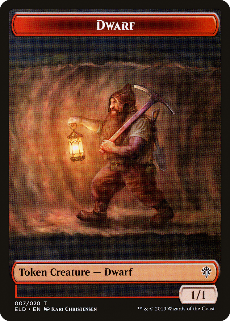 Image of Dwarf Token (ELD-007) - Throne of Eldraine Tokens Foil