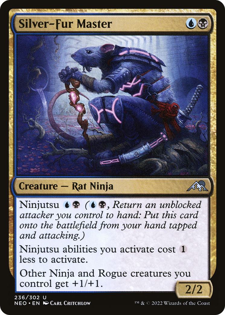 Image of Silver-Fur Master (NEO-236) - Kamigawa: Neon Dynasty Foil
