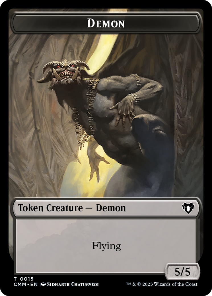Image of Demon (TCMM-015) - Commander Masters Tokens