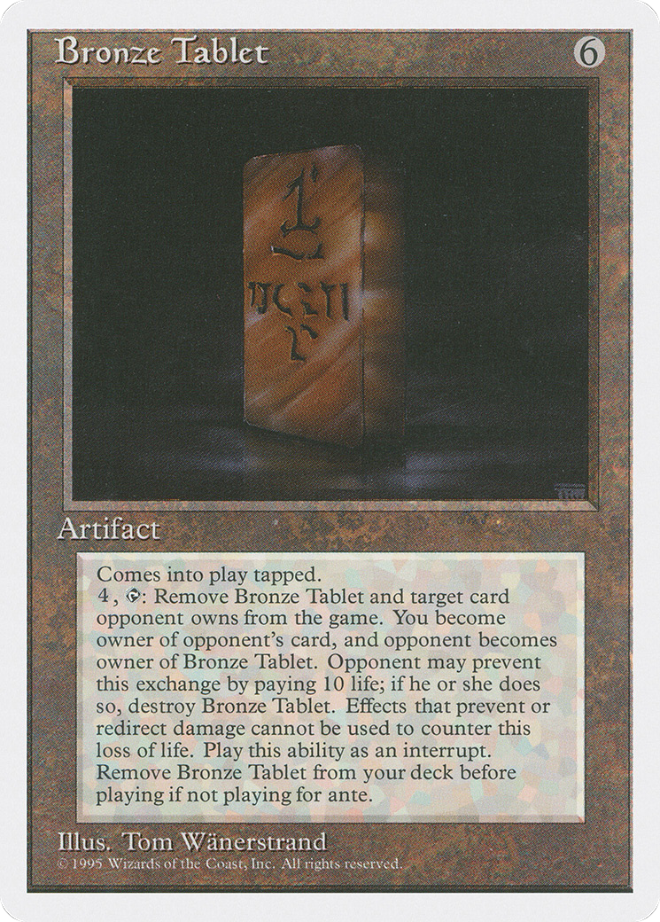 Image of Bronze Tablet (4ED-) - Fourth Edition