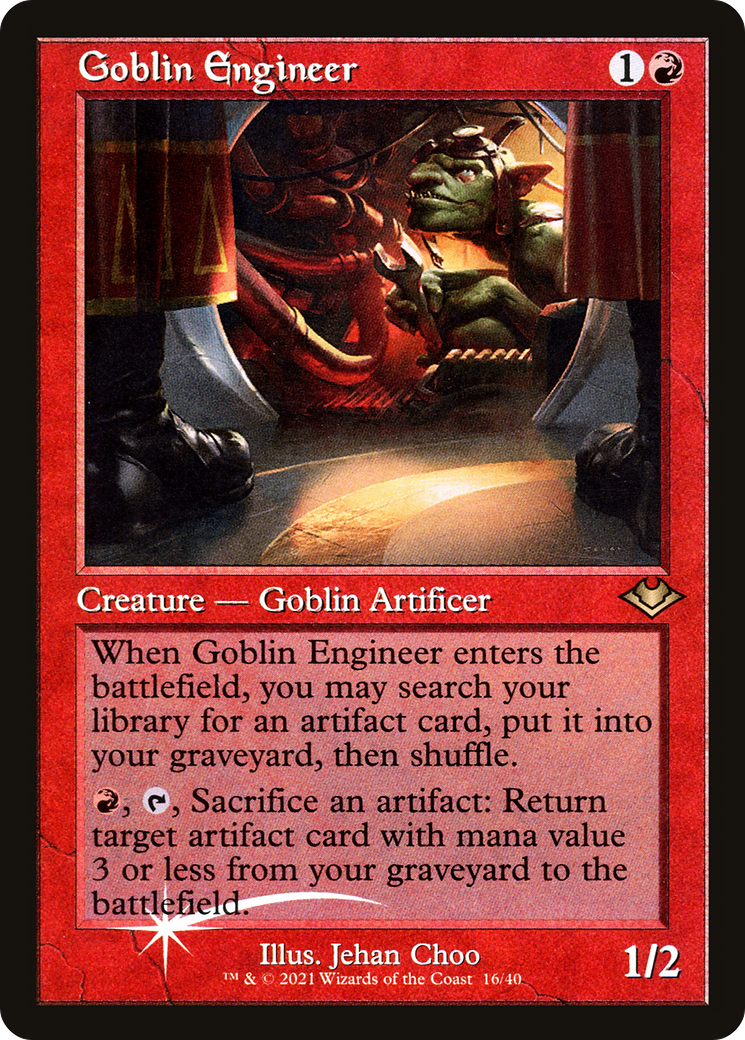 Image of Goblin Engineer (Retro Frame) (MH1-016) - Modern Horizons 1 Timeshifts Foil
